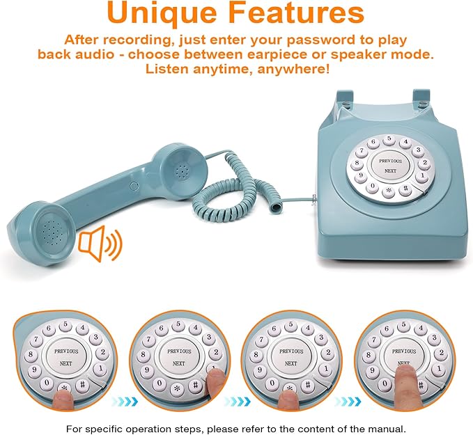 Rotkfst Guest Book Audio Wedding Phone, Record Voice Messages, Retro Guest Book - Image 7