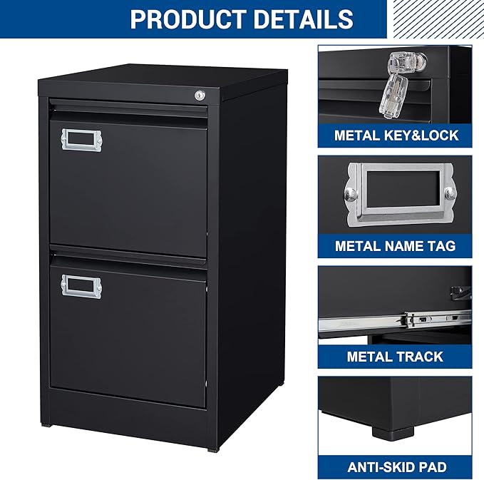 Fesbos 2 Drawers Vertical File Cabinets - Image 9