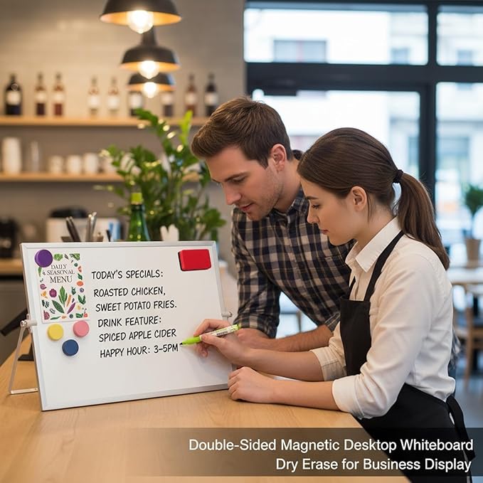 MXG 12x16 Inch Double Sided Magnetic Dry Erase Board, Portable Desk whiteboard - Image 5