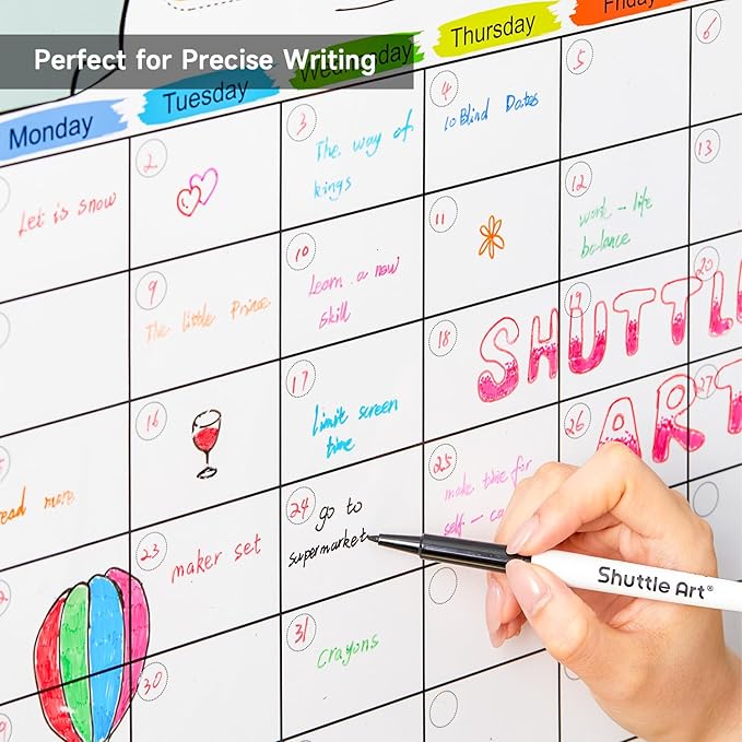 Shuttle Art Ultra Fine Dry Erase Markers, 15 Colors Whiteboard Markers - Image 6