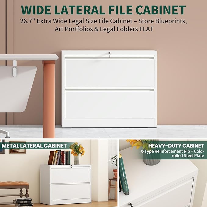 2 Drawer Lateral File Cabinet - Image 4