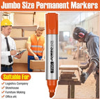 Fuutreo 10 Pack Jumbo Permanent Markers Bulk Large Chisel Tip Permanent Markers - Image 6