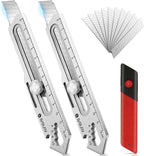 BIBURY 2 Pack Mutipurpose Utility Knife, Heave Duty Full Stainless Steel by BIBURY