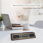 Business Wood Name Plate for Desk | Custom Desk Name Plate Personalized Gift - Image 3