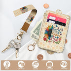 bolimoss Lanyard Wallet with Be Kind Sunflower Badge Holder, RFID ID Card - Image 6