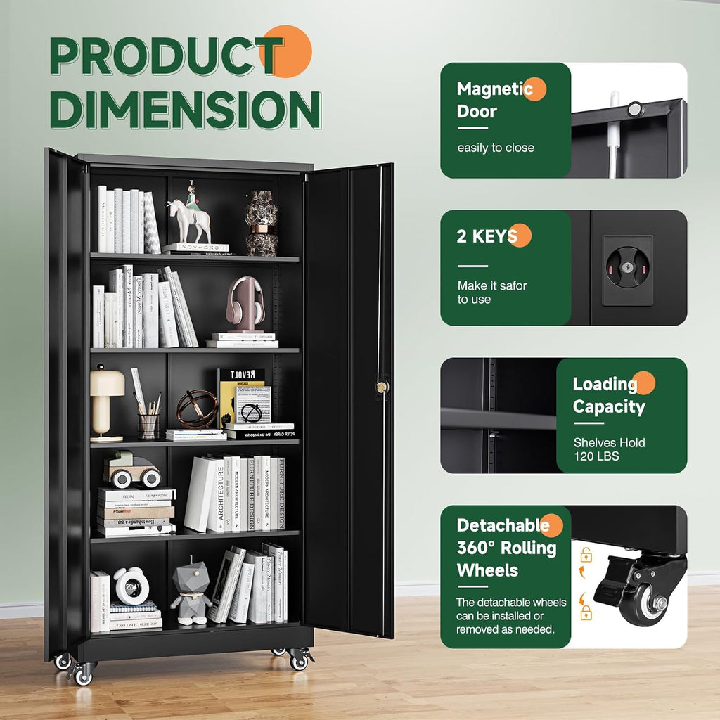 letaya metal garage storage cabinets with wheels,steel tool, package contents
