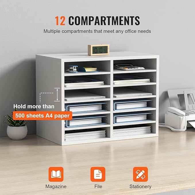 VEVOR Literature Organizers, 12 Compartments Office Mailbox - Image 4