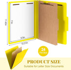 Skyygemm 24 Pcs Classification Folders Letter Size, 1 Divider Pressboard File - Image 2