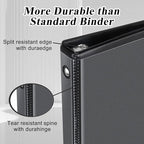 CIXILDTS 2-inch Round Ring Binder, Durable 2" 3 Ring Binder Fit Letter Size - Image 5
