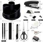 deli Office Supplies Set, Stapler Set, Rotating Multi-Functional Pen Holder - Image 4