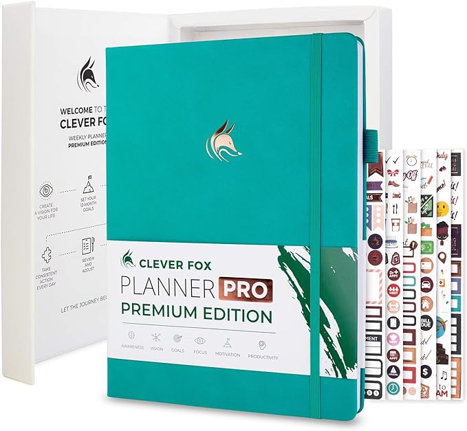 Clever Fox Planner Pro Premium – Luxurious Weekly & Monthly Planner by CleverFox
