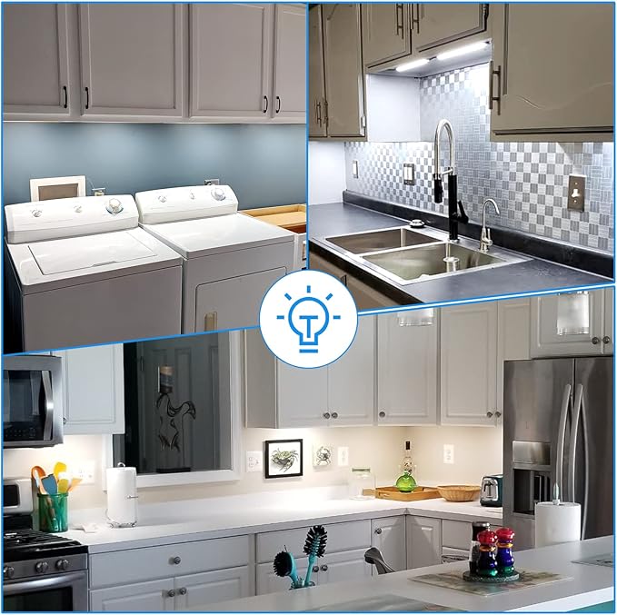 Litever Kitchen Under Cabinet LED Lighting Kit, Super Bright, Plug-in or - Image 8