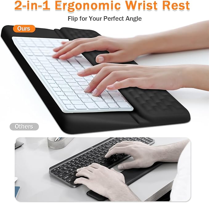 Ergonomic Keyboard Riser Holder Lifter Tray Computer Wrist Support Pad - Image 4
