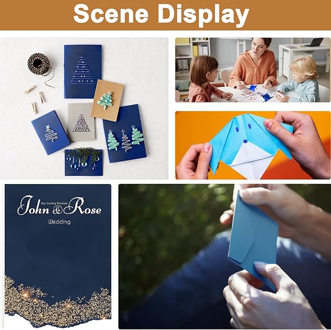 Silunkia 40 Sheets Navy Blue Cardstock 8.5 x 11 Scrapbook Paper, 75lb - Image 7