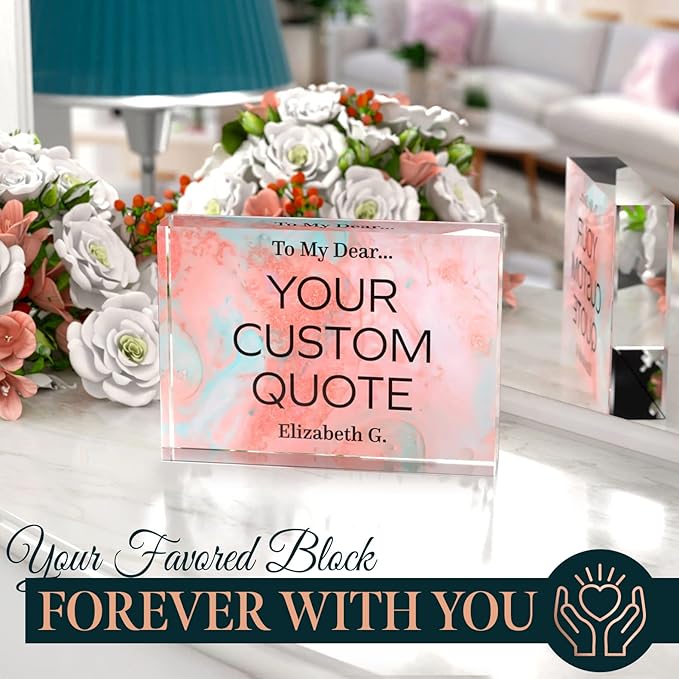 Personalized Gifts, Custom Quote Block Letter Board, Crystal-Clear Acrylic - Image 6