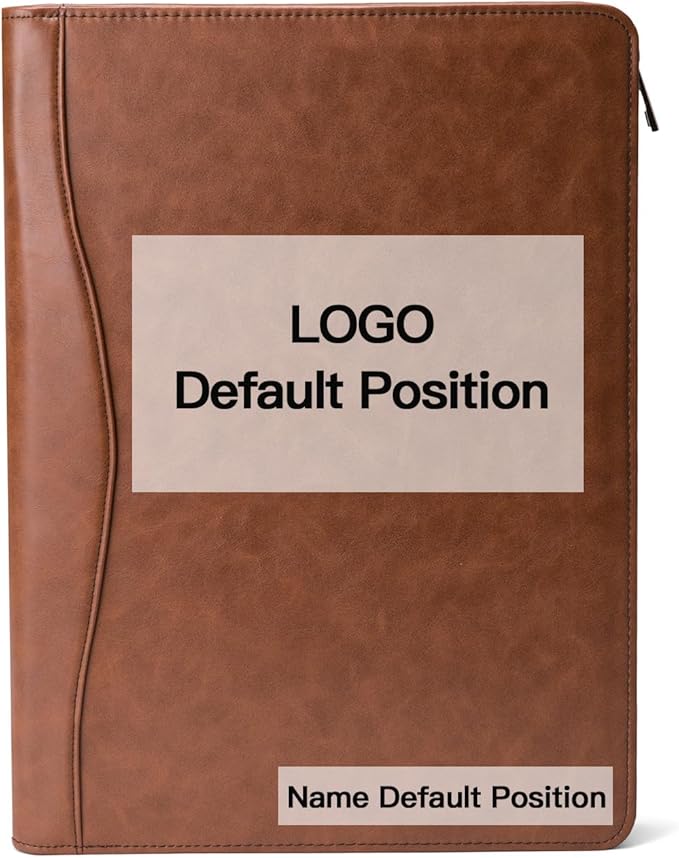 Geslun Personalized Vegan Leather Portfolio, Legal Size 8.5 x 14 Pad Holder by Geslun