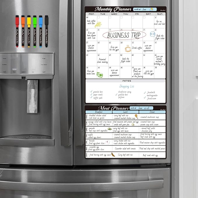 Magnetic Dry Erase Monthly Calendar Set by CleverClean