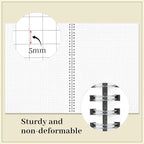 BESARME 80 Sheets Graph Paper Spiral Notebook 8.5" × 11" - Image 2
