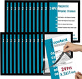 JIUYE 24Pcs 8.5x11 Magnetic Sign Holder Wall Mount, Self-Adhesive Plastic by JIUYE