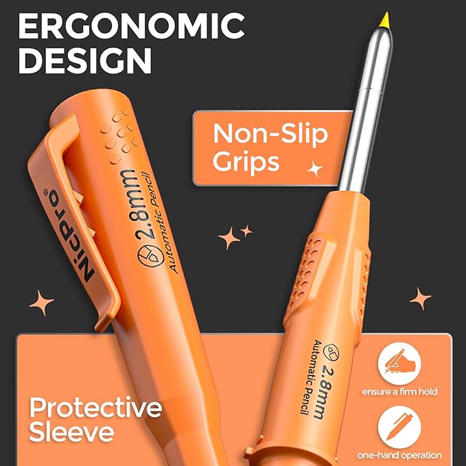 Nicpro 6 Pack CP3000 Carpenter Pencils - Image 6