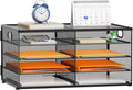Marbrasse 5 Tier Desktop Literature Organizer, Mesh Paper Organizer Desk