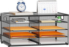 Marbrasse 5 Tier Desktop Literature Organizer, Mesh Paper Organizer Desk by Marbrasse