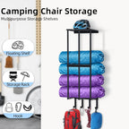 camping chair wall storage for garage, metal camping, side view