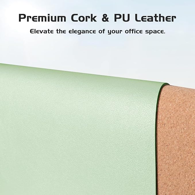 Aothia Double-Sided Desk Pad – 25.6"x13.7" Large Mouse Pad, Leather Desk Mat - Image 2