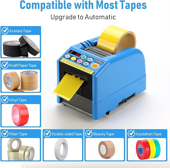 Automatic Tape Dispenser, Ribbon Cutting Machine, 6-60mm Width, 5-999mm Length - Image 6