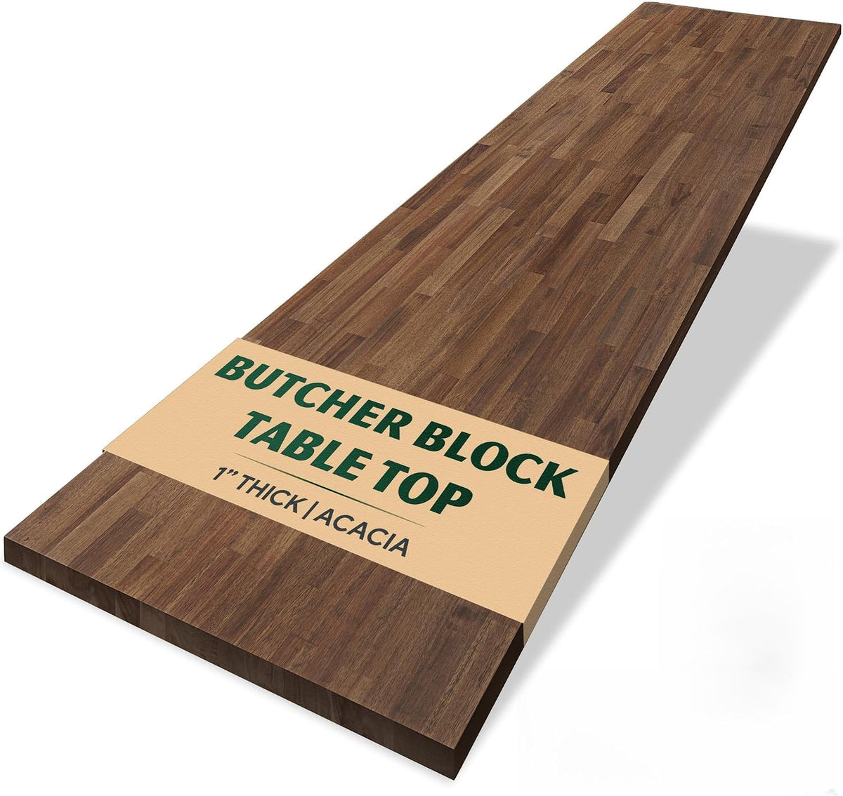 Howizz 55 x 28 in. Solid Wood Table Top, Dark Walnut Stained Acacia Desktop f...