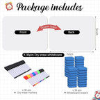 Affrolling 36 Sets Small Whiteboard Dry Erase Boards 5" x7'' Mini Double Sided - Image 2