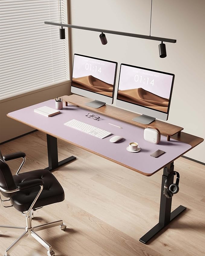 YSAGi Leather Desk Pad Protector, Office Desk Mat, Large Mouse Pad, Non-Slip PU - Image 3