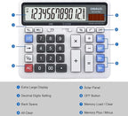 Desktop Calculator Extra Large LCD Display 12-Digit Big Number Accounting - Image 4