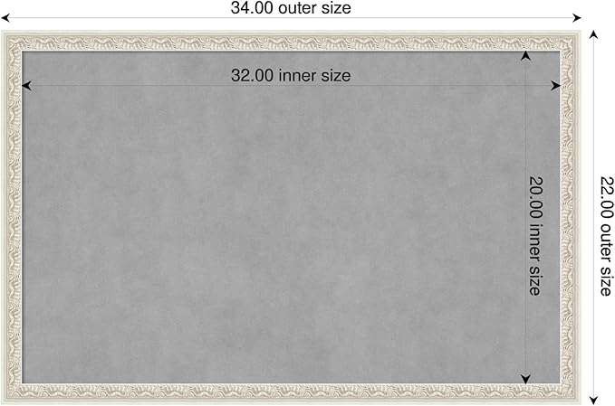 Amanti Art Silver Framed Magnetic Board 22x34 Large Vision Board - Image 2