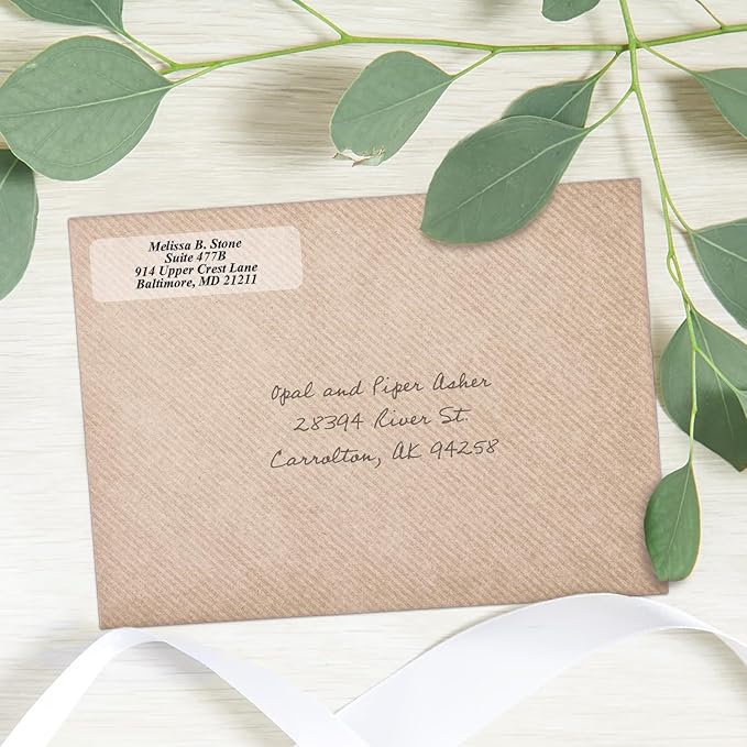 Clear Personalized Return Address Labels Without Dispenser - Image 2