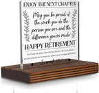 Happy Retirement Acrylic Desk Sign by Pariveca