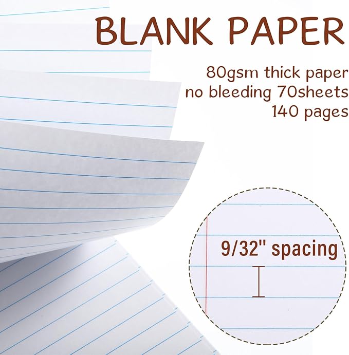 Maitys 6 Pcs Legal Pad Steno Spiral Notebook 8.5" x 11" Top Bound Spiral Pads - Image 4