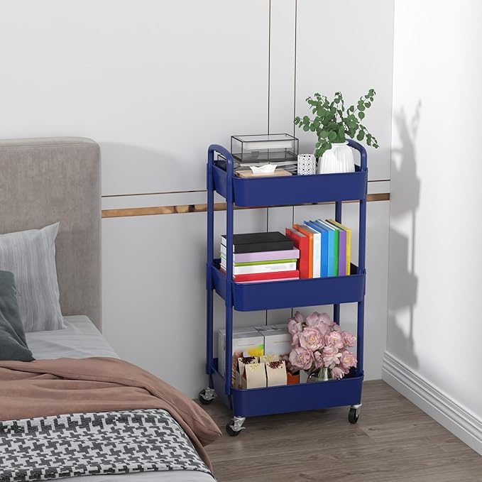 Sywhitta 3-Tier Plastic Rolling Utility Cart - Image 7