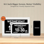10.1'' Digital Clock, 1280*800p HD Extra Large Display, Dementia Clock - Image 3