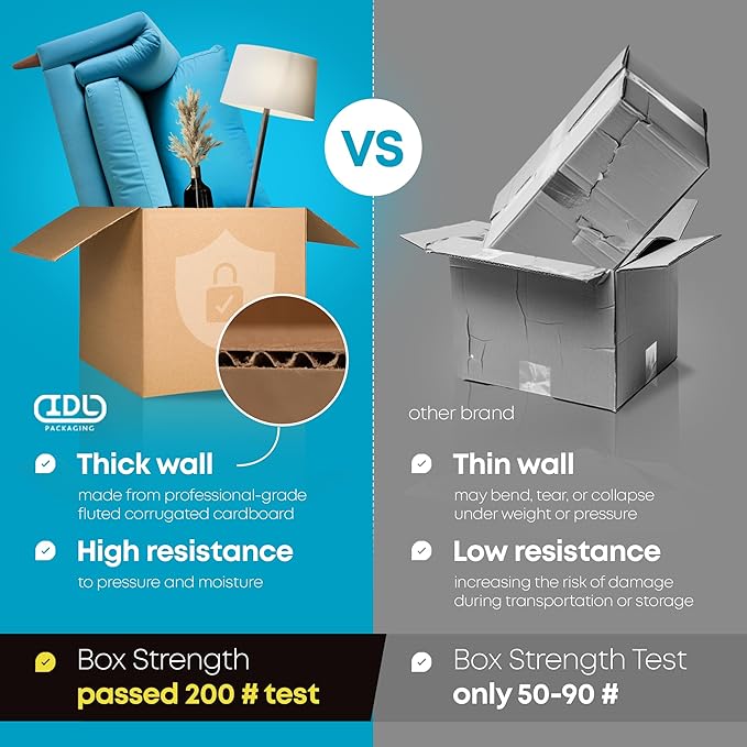 Medium Moving & Shipping Boxes 14x10x8 inches - Image 3