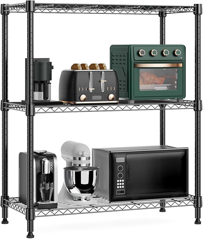 M MZG 750 lbs 3 Tier Storage Rack Metal Wire Shelving Unit, Storage Standing by MEIGAOPLASTICANDMETALHKCOLIMITED