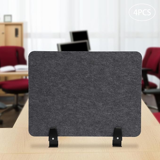 4pcs Privacy Panels, Standing Desk Divider, Desktop Office Furniture Partitions - Image 8