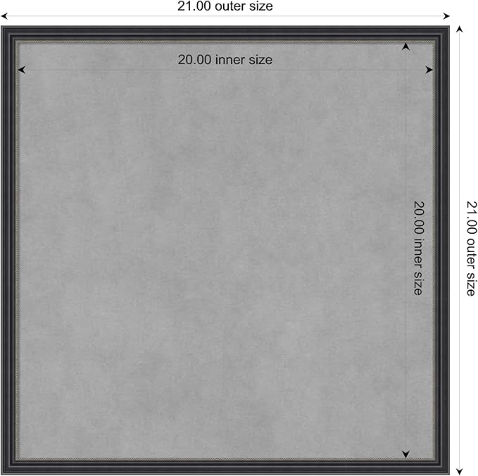 Amanti Art Black Framed Magnetic Board 21x21 Medium Vision Board - Image 4
