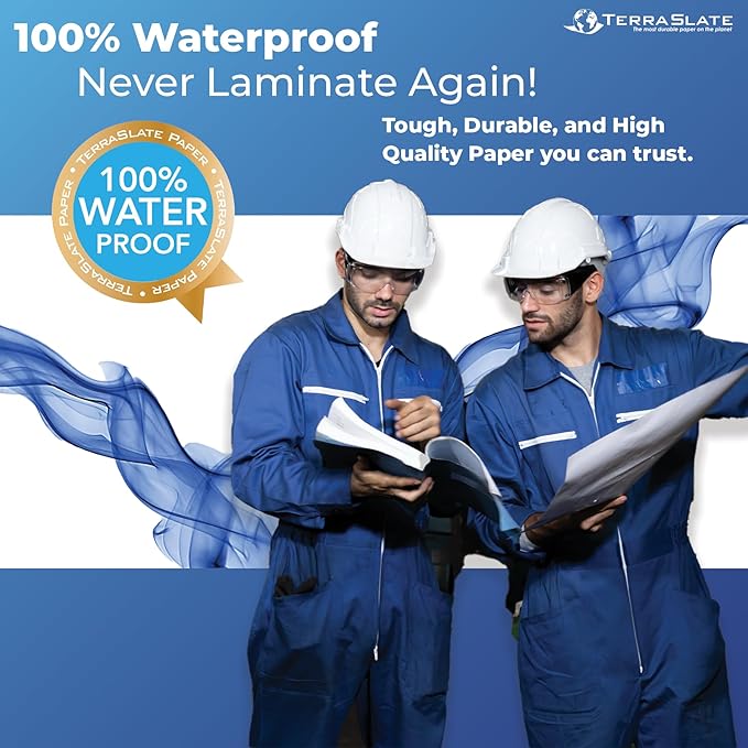 TerraSlate Waterproof, Rip-Proof Paper, 000 Sheets, 5 Mil, 8.5” x 11”, Laser - Image 4