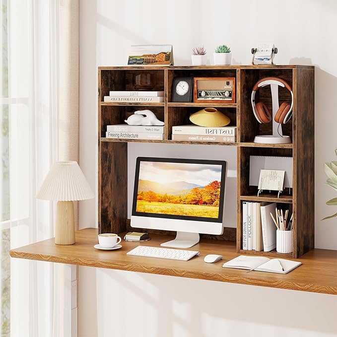Tangkula Desktop Bookshelf, 3-Tier Desk Display Rack Organizer - Image 2