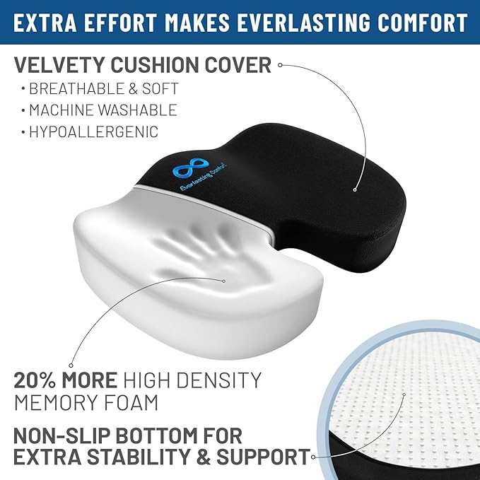 Everlasting Comfort Doctor Recommended Memory Foam Seat Cushion - Image 6