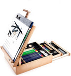 royal & langnickel 124-piece sketching and drawing easel shown in use