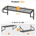threehio 3 pack garage wall shelving, heavy duty, close-up detail