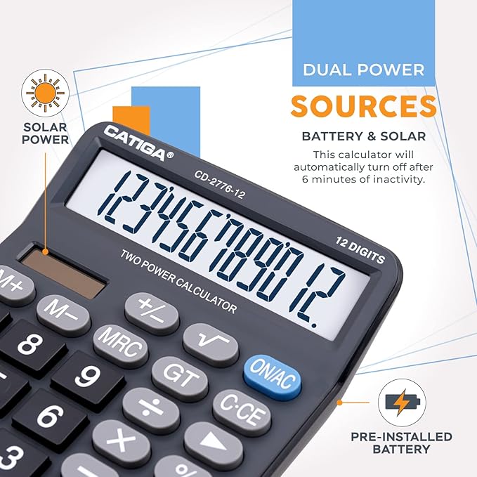 Premium Commercial 12-Digit Large Desktop Calculator - Image 4