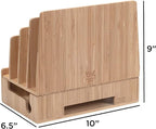 MobileVision Bamboo Charging Station & Multi Device Organizer Slim Version - Image 2